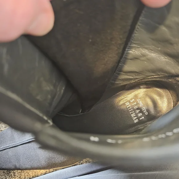 Stuart Weitzman Gore-Tex Black Heeled Boots 7.5 - Picture 15 of 16
